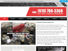 Tablet Screenshot of dentandscratchpro.com